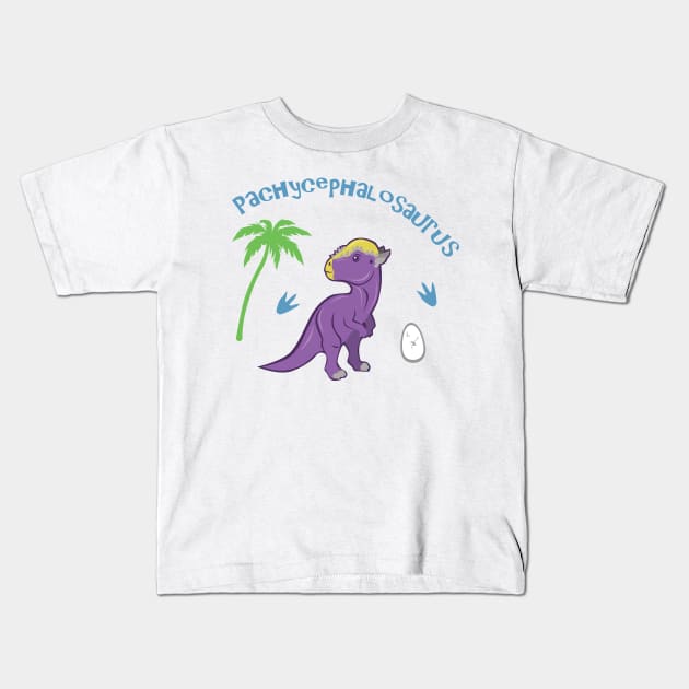 Cute Pachycephalosaurus Kids T-Shirt by SakuraDragon